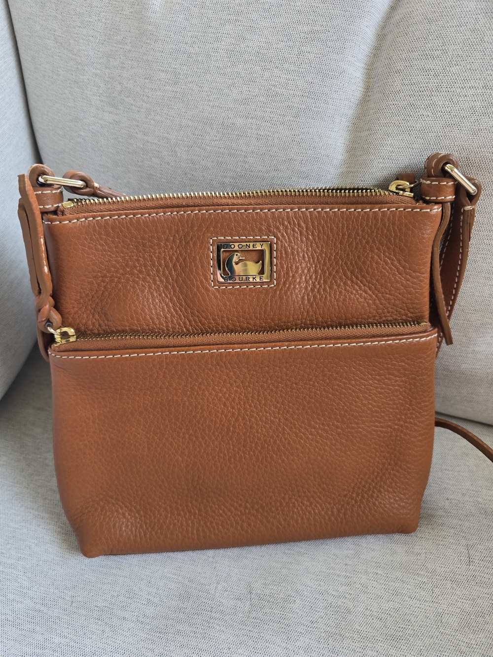 Dooney & Bourke Tan Leather Crossbody Bag